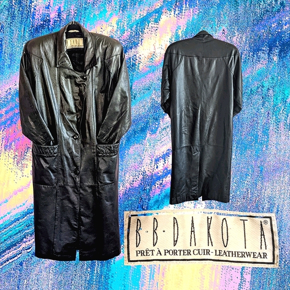 80s Vibe BB Dakota Leather Long Coat SM